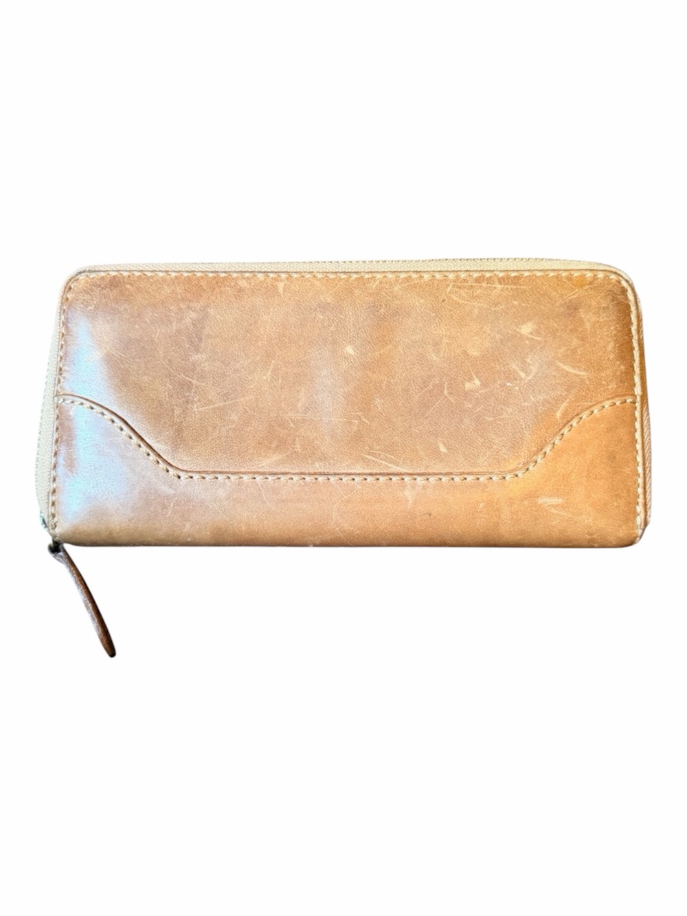 Frye Brown Leather Zip Wallet
